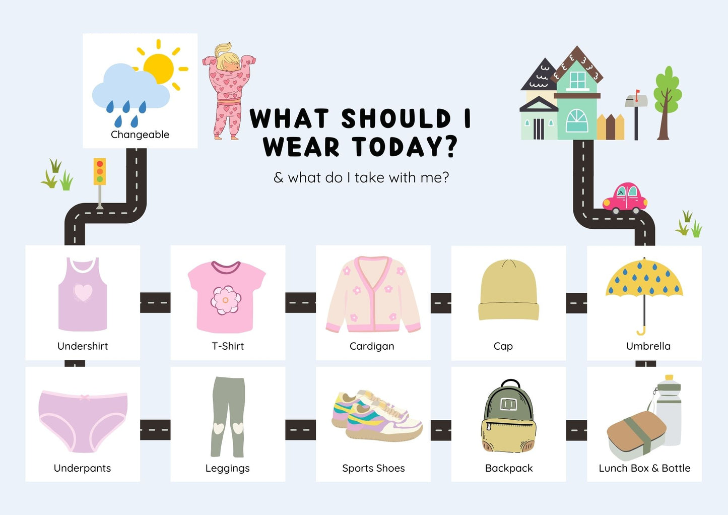 Anziehkarten zum Selbstausdrucken - Frühling/Sommer Edition