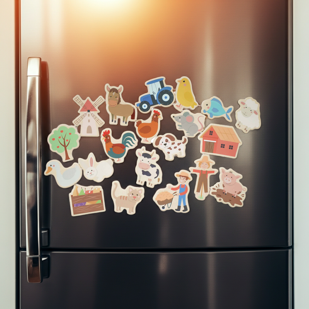 Fridge magnets: Farm