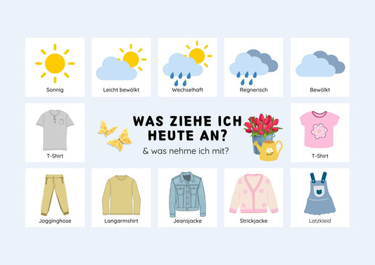 Anziehkarten zum Selbstausdrucken - Frühling/Sommer Edition