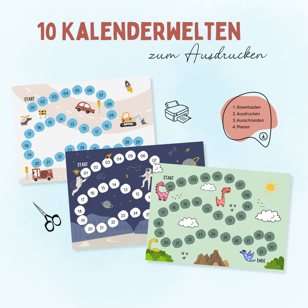 Kinderkalender zum Selbstausdrucken