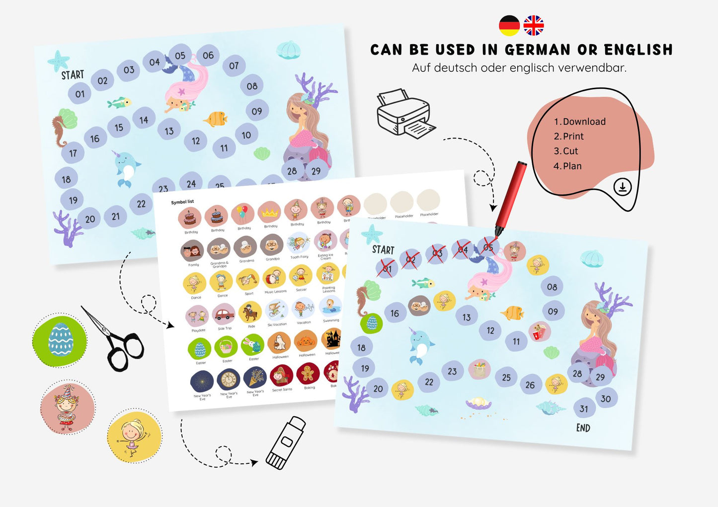 Kinderkalender zum Selbstausdrucken