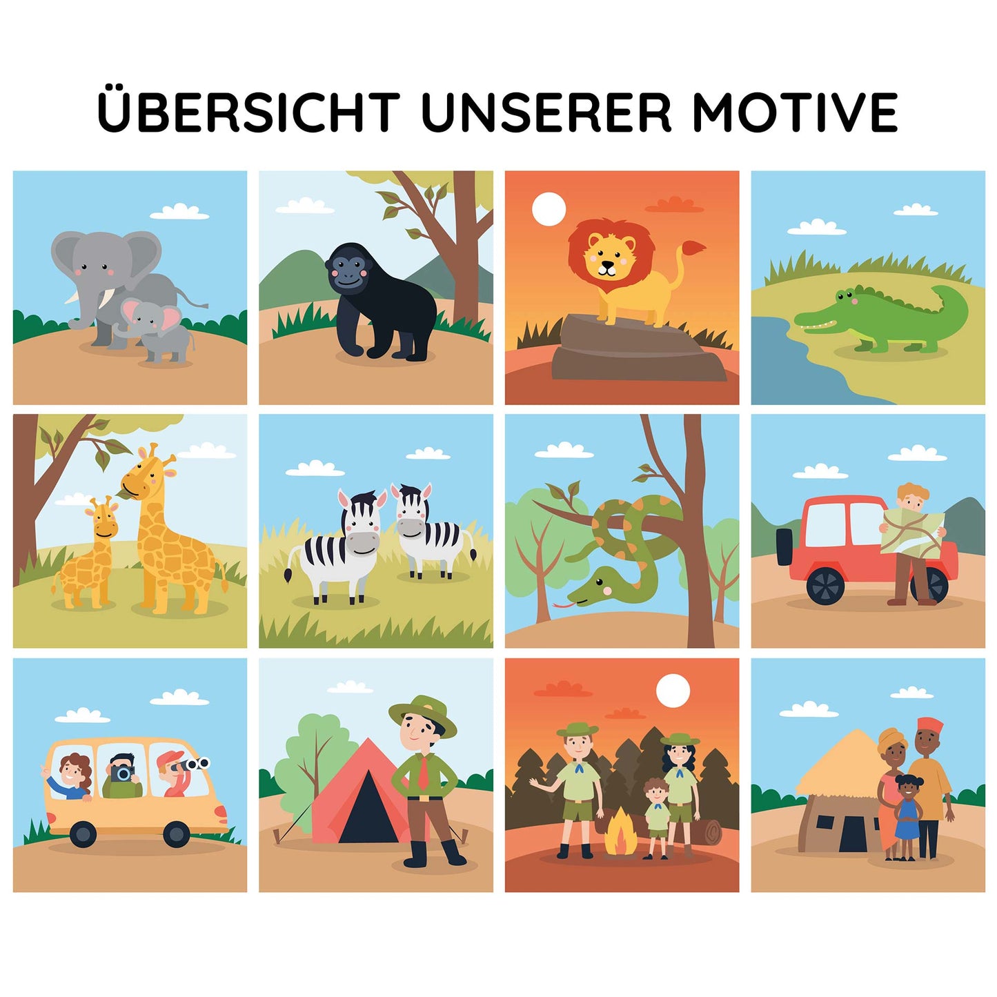 übersicht der safari motive
