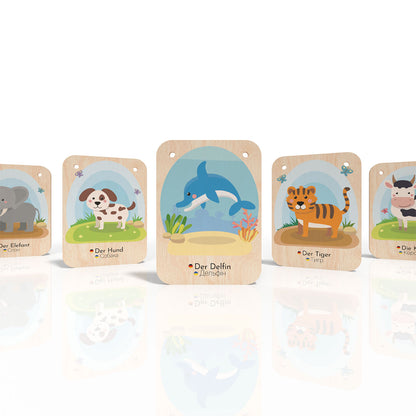 Flashcards "Animals" - German/Ukrainian 🇩🇪 🇺🇦