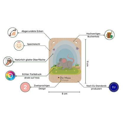 Flashcards "Animals" - German/Ukrainian 🇩🇪 🇺🇦