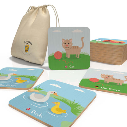 memospielkarten mit aufbewahrungsbeutel